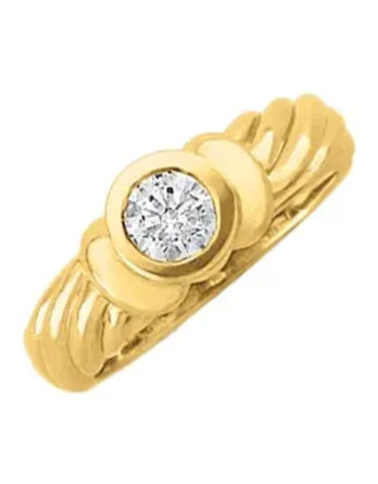 Bezel-Set Solitaire Diamond Engagement Ring 62248