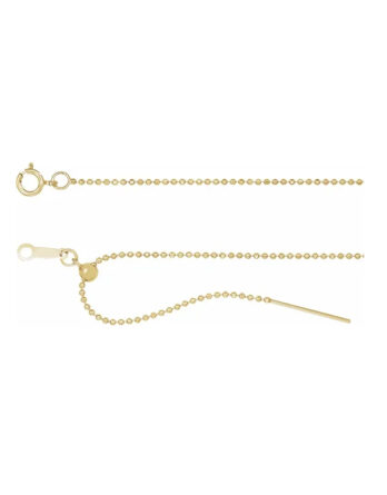 Adjustable Chain Necklace, 1mm Threader Bead Chain - CH1203