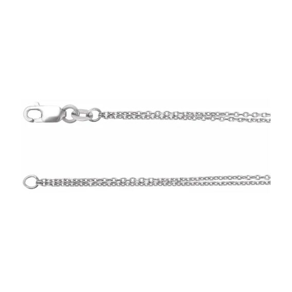 Chain Necklace, 1mm Double Strand Cable Chain - CH990 Popular Choice - Image 2