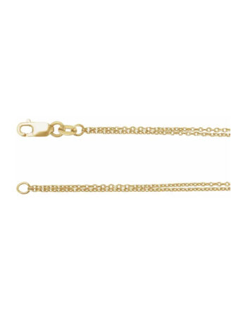 Chain Necklace, 1mm Double Strand Cable Chain - CH990 Popular Choice