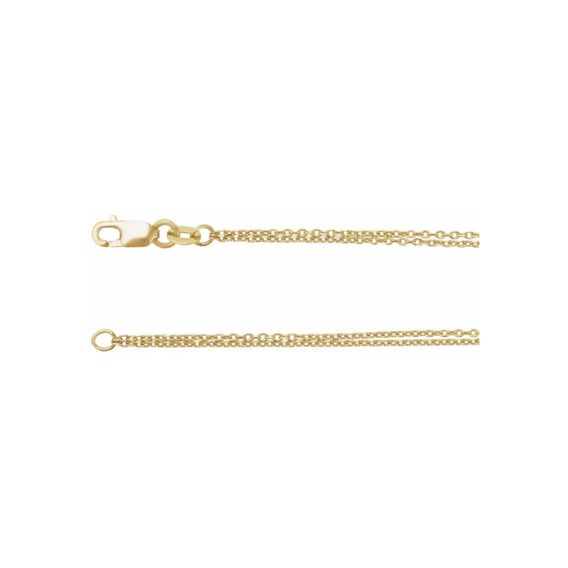 Chain Necklace, 1mm Double Strand Cable Chain - CH990 Popular Choice