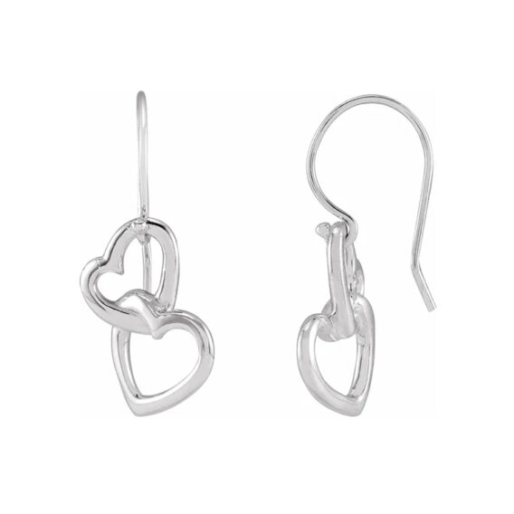 Dangle Heart Earrings 83005 - Image 2