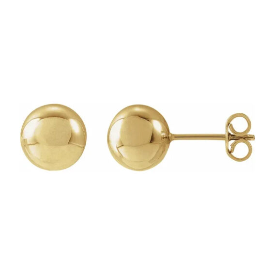 Stud Earrings, Gold Ball Design - 689073 POPULAR CHOICE - Image 2
