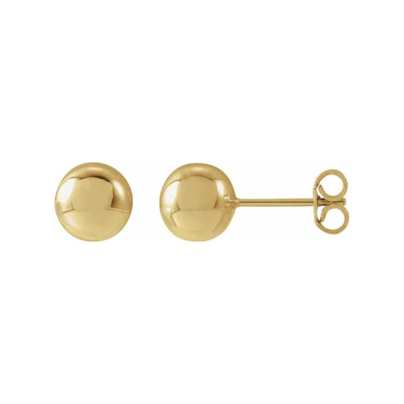 Stud Earrings, Gold Ball Design - 689073 POPULAR CHOICE - Image 3