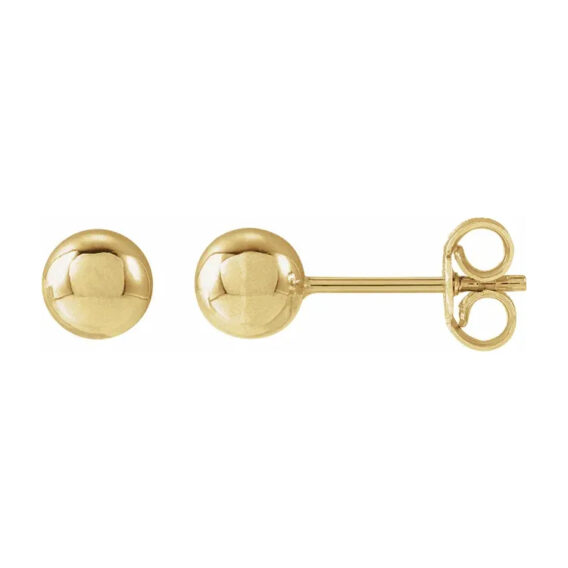 Stud Earrings, Gold Ball Design - 689073 POPULAR CHOICE - Image 5