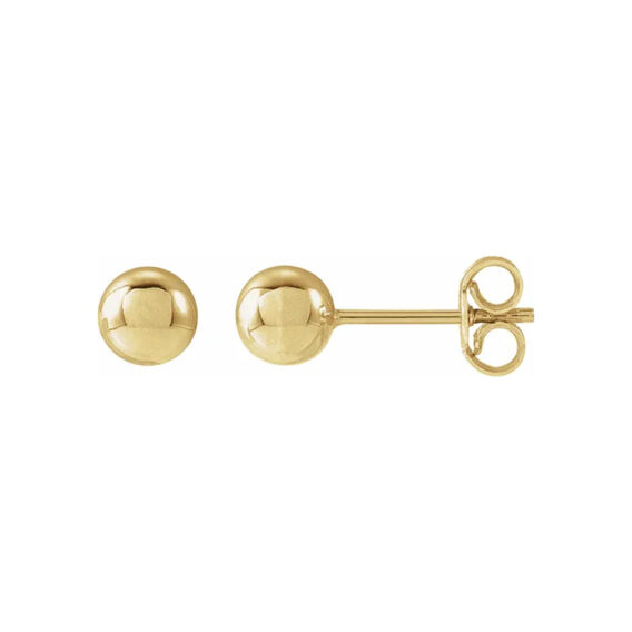 Stud Earrings, Gold Ball Design - 689073 POPULAR CHOICE - Image 6