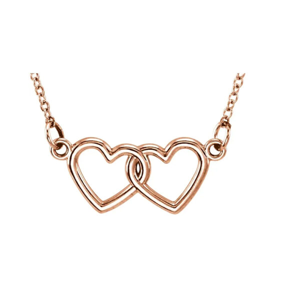 Double Heart Necklace - 85792 POPULAR CHOICE