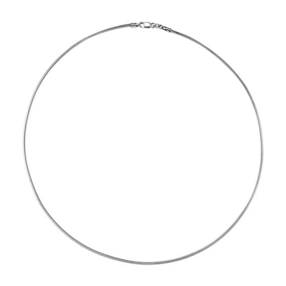 Sterling Silver Chain Necklace, (1.25 or 1.50mm) Snake Diamond Cut Style - CH443 - Image 2