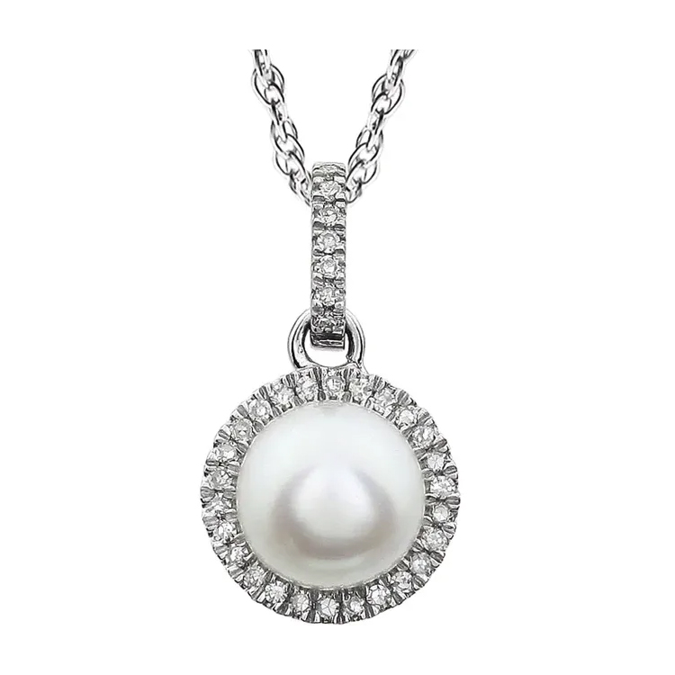 Halo-Style Birthstone Necklace 651301 - POPULAR CHOICE - Image 9
