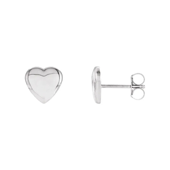 Heart Stud Earrings - 85883 - Image 2