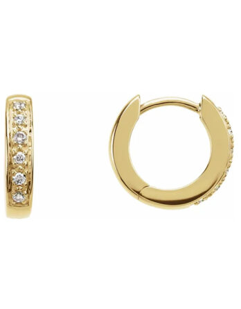 Hinged Diamond Hoop Earrings 67154