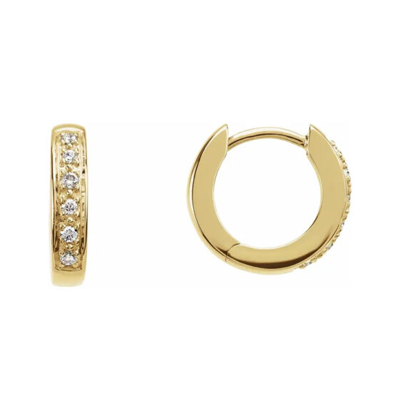 Hinged Diamond Hoop Earrings 67154