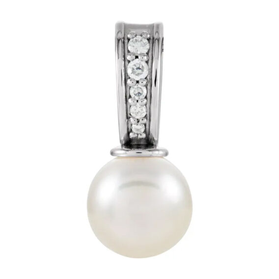 Diamond and Pearl Pendant - 85911 - Image 4