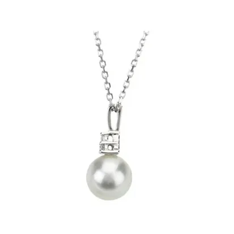 Diamond and Pearl Necklace - 67461 - Image 4