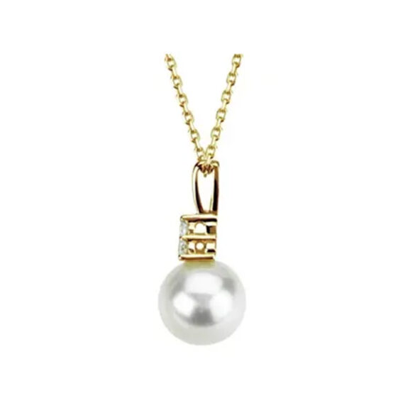 Diamond and Pearl Necklace - 67461 - Image 2