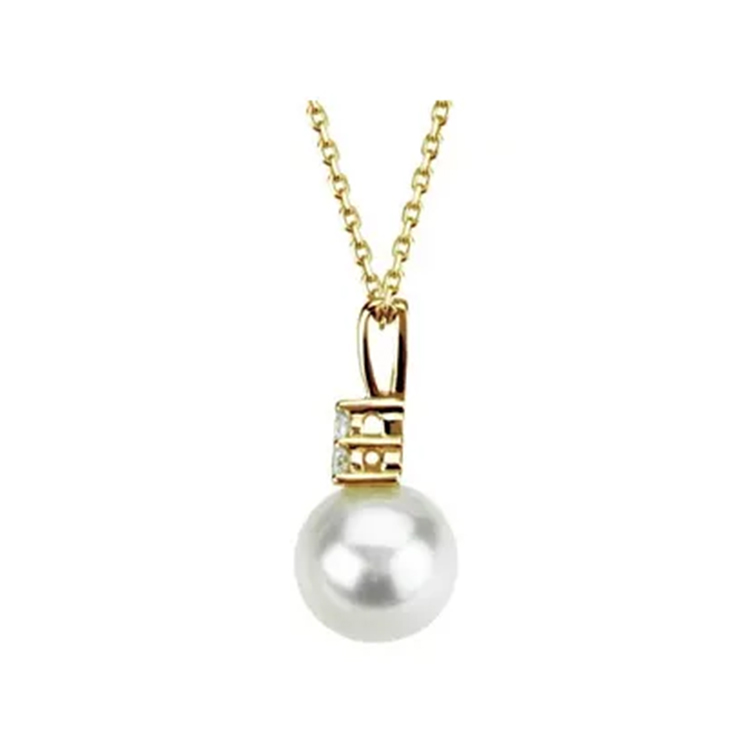 Diamond and Pearl Necklace - 67461 - Image 2