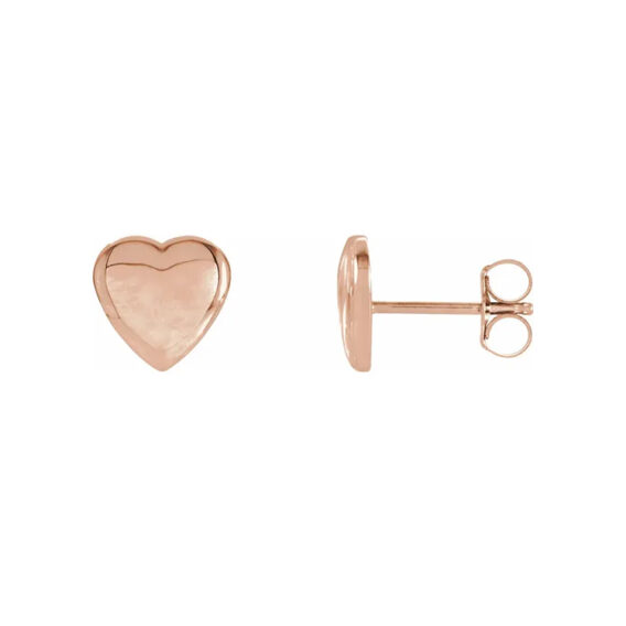 Heart Stud Earrings - 85883 - Image 3