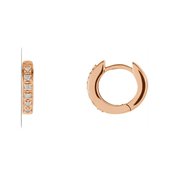 Hinged Diamond Hoop Earrings 67154 - Image 3