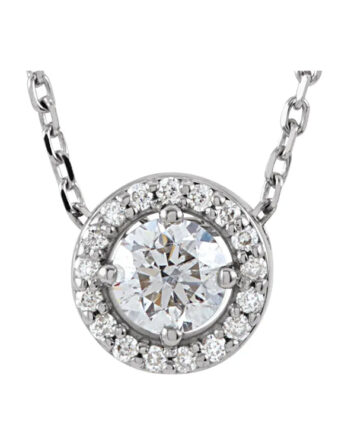 Halo-Style Lab-Grown Diamond Necklace 85916 - POPULAR CHOICE