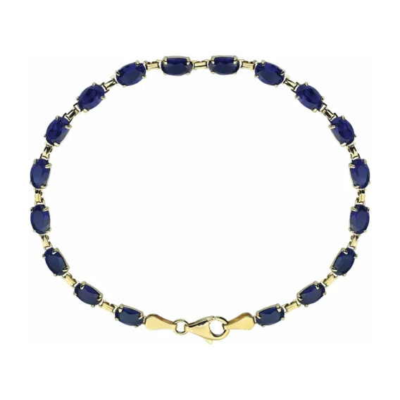 14K Yellow Gold Gemstone Line Bracelet - 651539 - Image 4