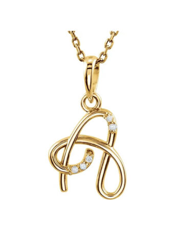 Diamond Initial Necklace or Pendant 85557