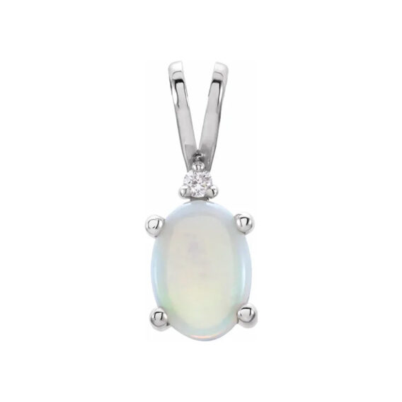 Opal and Diamond Pendant 1139