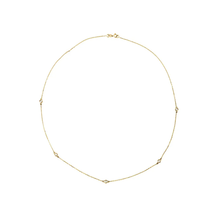 Lab-Grown Diamond 5-Station Necklace 68577 - POPULAR CHOICE