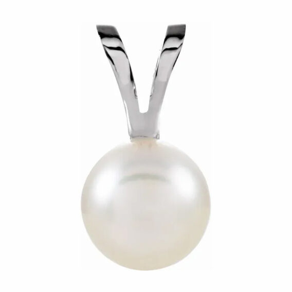 Solitaire Akoya Pearl Pendant- 61619 POPULAR CHOICE - Image 2