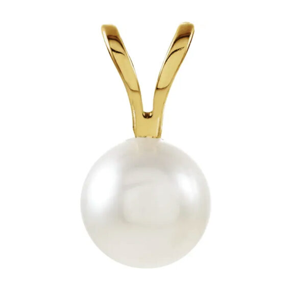 Solitaire Akoya Pearl Pendant- 61619 POPULAR CHOICE - Image 3