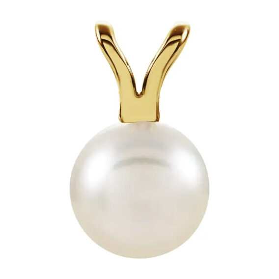 Solitaire Akoya Pearl Pendant- 61619 POPULAR CHOICE - Image 4