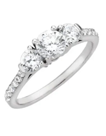 Three-Stone 1 1/8 CTW Diamond Engagement Ring or Band 67782