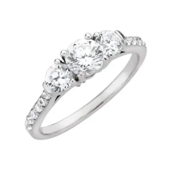 Three-Stone 1 1/8 CTW Diamond Engagement Ring or Band 67782