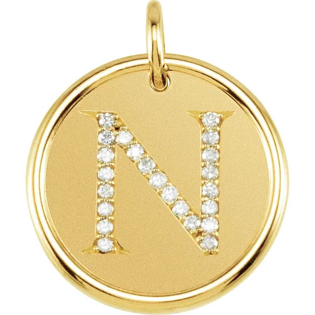 Initial Pendant, Diamond Initials - 85088 - Image 11