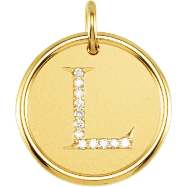 Initial Pendant, Diamond Initials - 85088 - Image 13