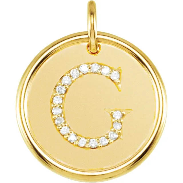 Initial Pendant, Diamond Initials - 85088 - Image 14