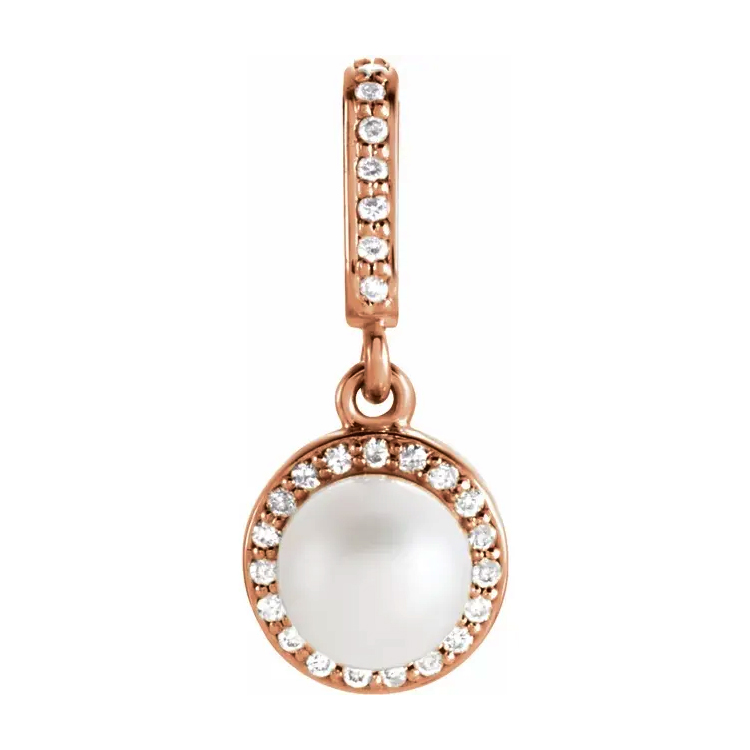 Pearl Pendant, Diamond Halo-Style - 85901 - Image 6