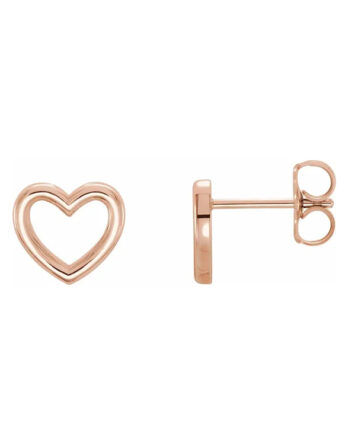 Heart Stud Earrings - 86328