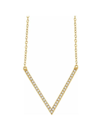 V Shape Diamond Necklace 652147
