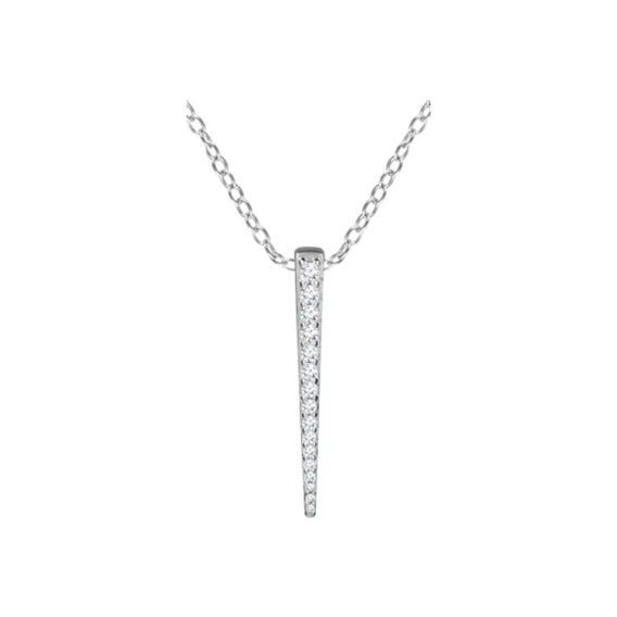 Vertical Bar Diamond Necklace 652217 - Image 3