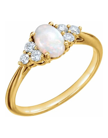 Diamond Accented Gemstone Ring 71812 - POPULAR CHOICE