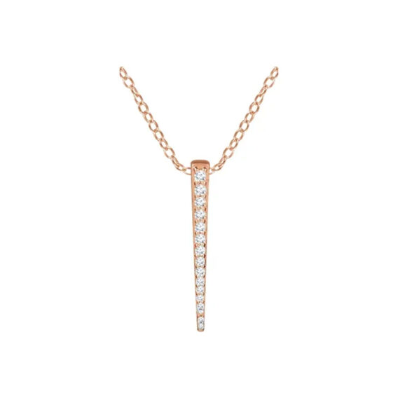 Vertical Bar Diamond Necklace 652217 - Image 4