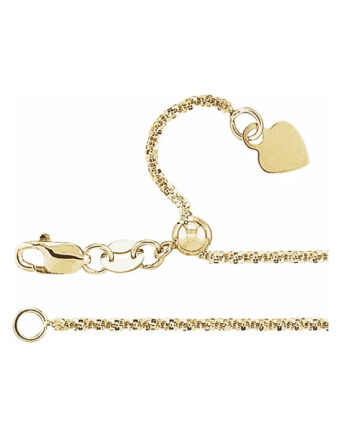 Diamond-Cut Twisted Snake Style Adjustable Chain Necklace CH983 - Popular Choice