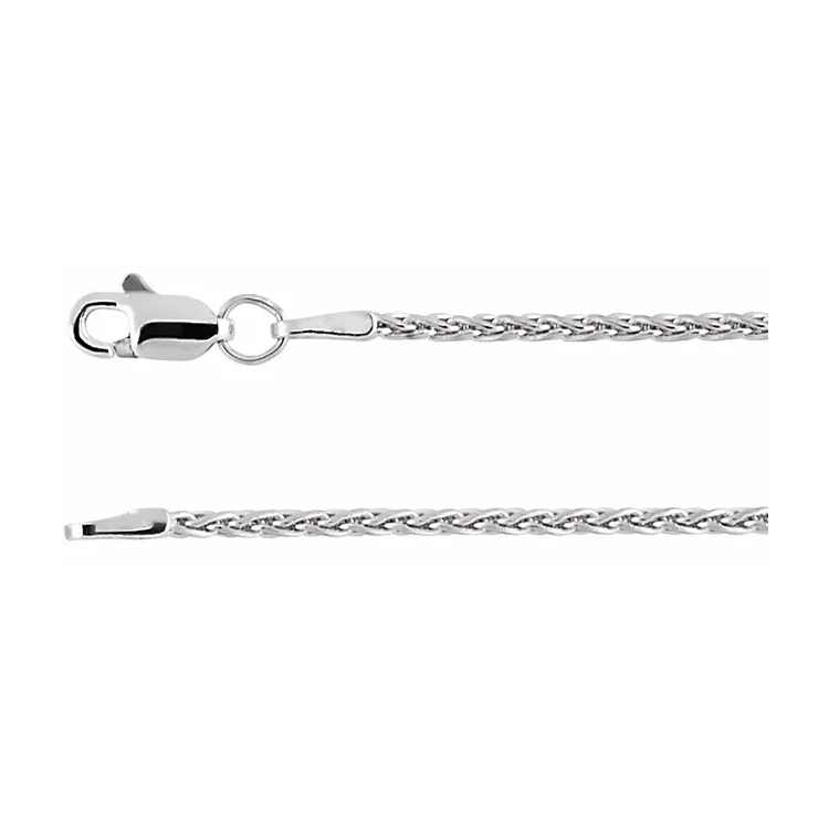 Chain Necklace, (1mm, 1.25mm, 1.5mm, 1.8mm, 2.4mm) Wheat Style Chain - CH1073 - Image 5