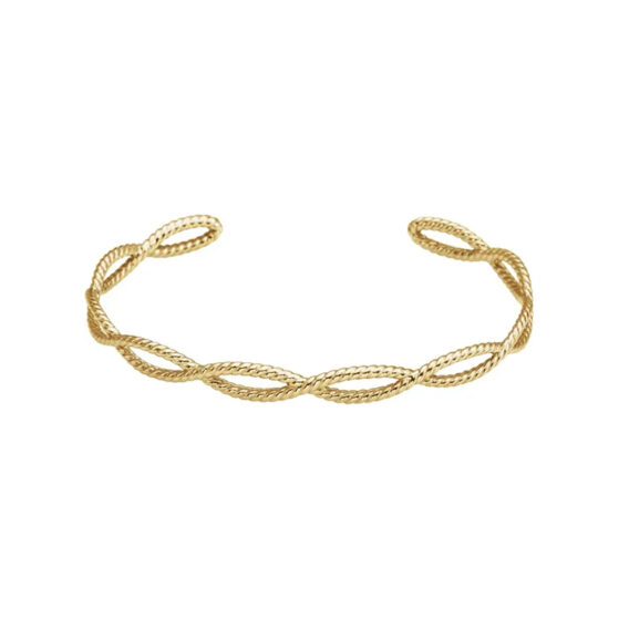 Cuff Bracelet, Rope Inspired Design - BRC760
