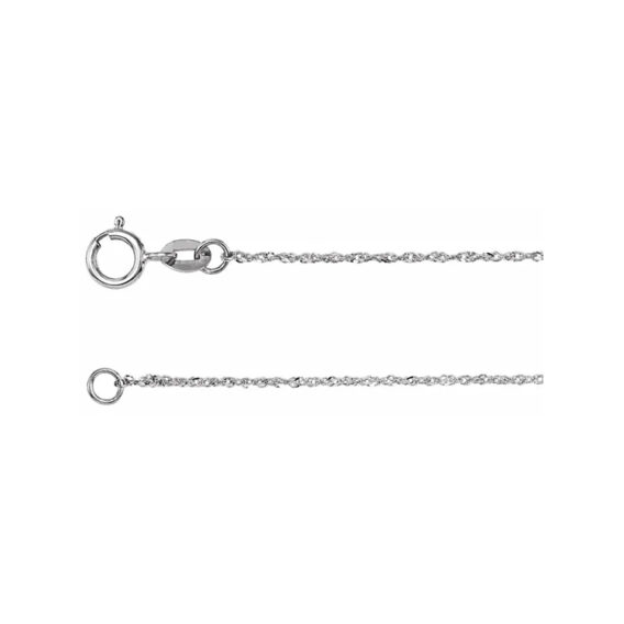 Chain Bracelet Diamond-Cut 1.2 mm Singapore Chain - CH617 - Image 2