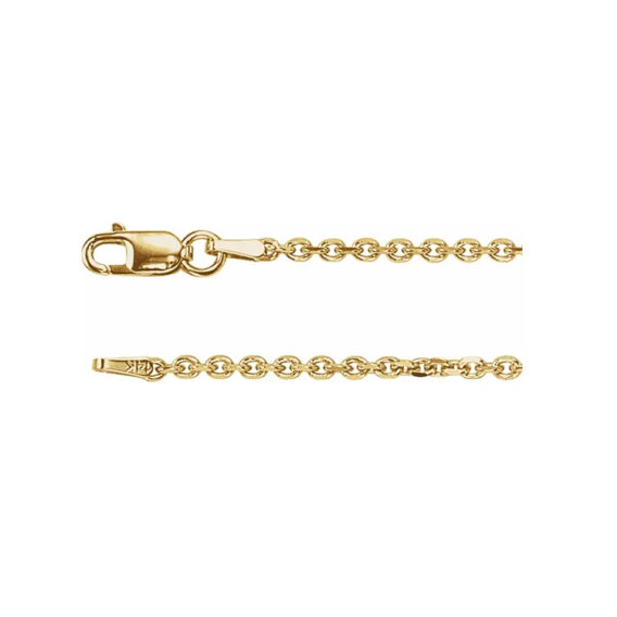 Chain Bracelet, 1.75mm Diamond-Cut Cable Chain - CH125