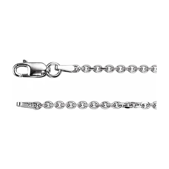 Chain Bracelet, 1.75mm Diamond-Cut Cable Chain - CH125 - Image 2