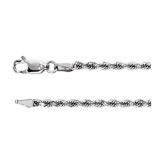 Chain Bracelet, 2.4mm Diamond-Cut Rope Chain - CH989 - Image 2