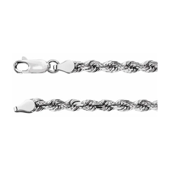 Chain Bracelet, 3.9mm Diamond Cut Rope Chain - CH946 - Image 2