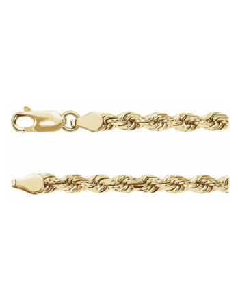 Chain Bracelet, 3.9mm Diamond Cut Rope Chain - CH946